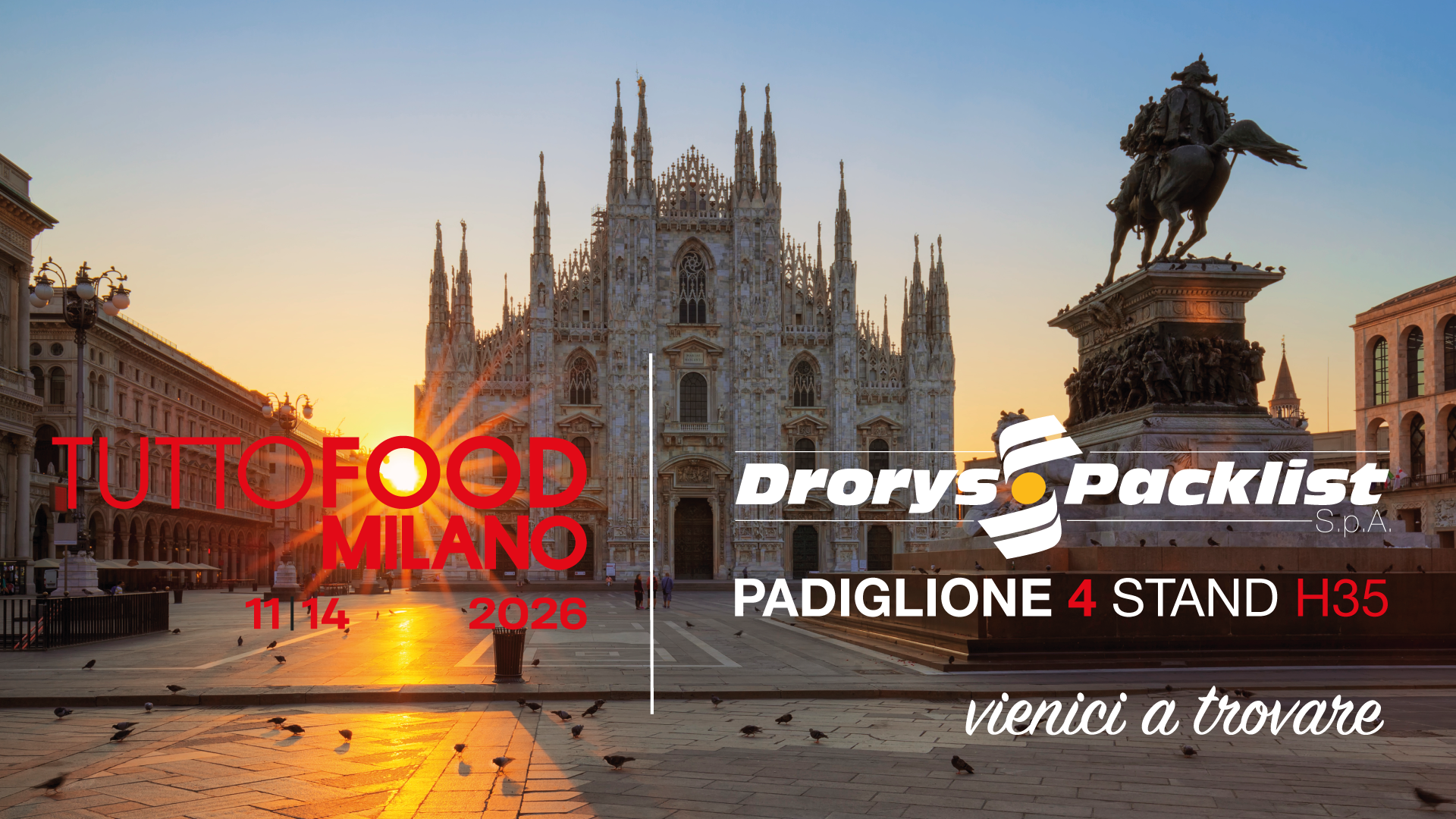 Drorys Packlist a TuttoFood 2026 Milano, padiglione 4 stand H35